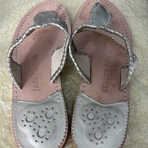 Jack Rogers Sandals Matte Gold/Platinum Size 8.5